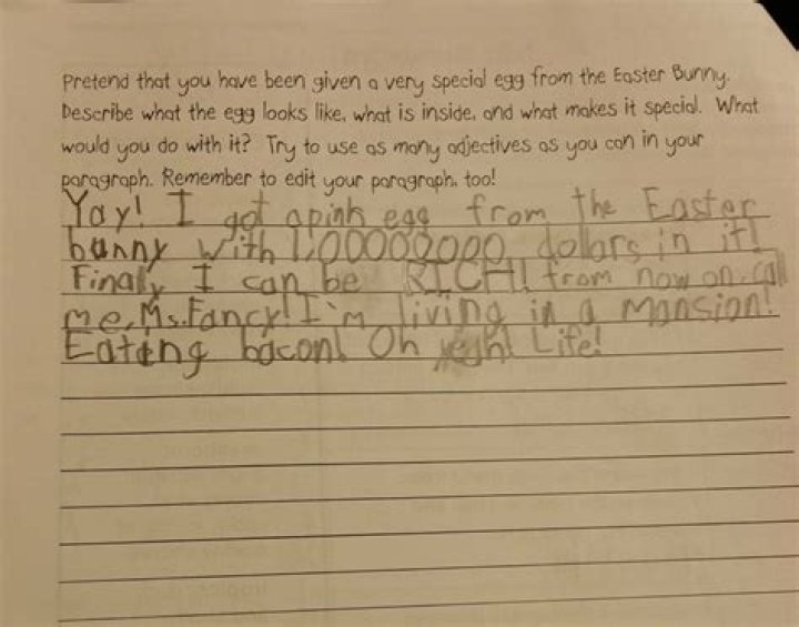 20 Hilarious Assignments Kids Have Turned in to Their Teachers