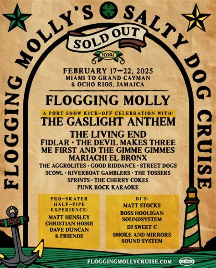Sixthman Announces ‘Flogging Molly’s Salty Dog Cruise’ & ‘Soulshine at Sea’ With Michael Franti & Spearhead