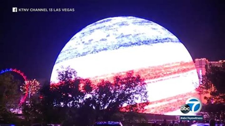 The MSG Sphere At The Venetian Resort Dazzles With Fourth of July Display
